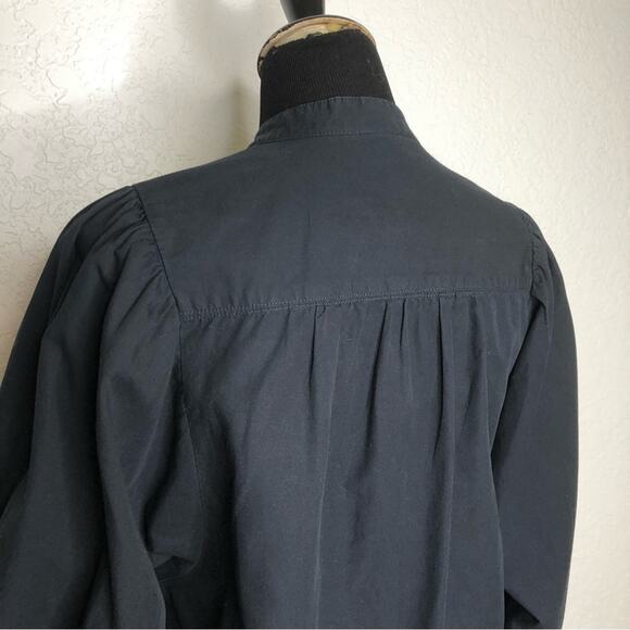 Anthrpologie Pilcro black embroidered beaded button down top size Medium - Picture 8 of 15